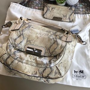 Coach snakeskin hobo and matching wallet SOLD